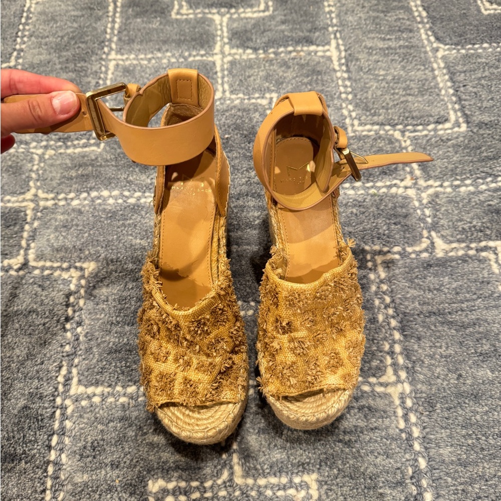 Marc Fisher Tan Textured Espadrilles